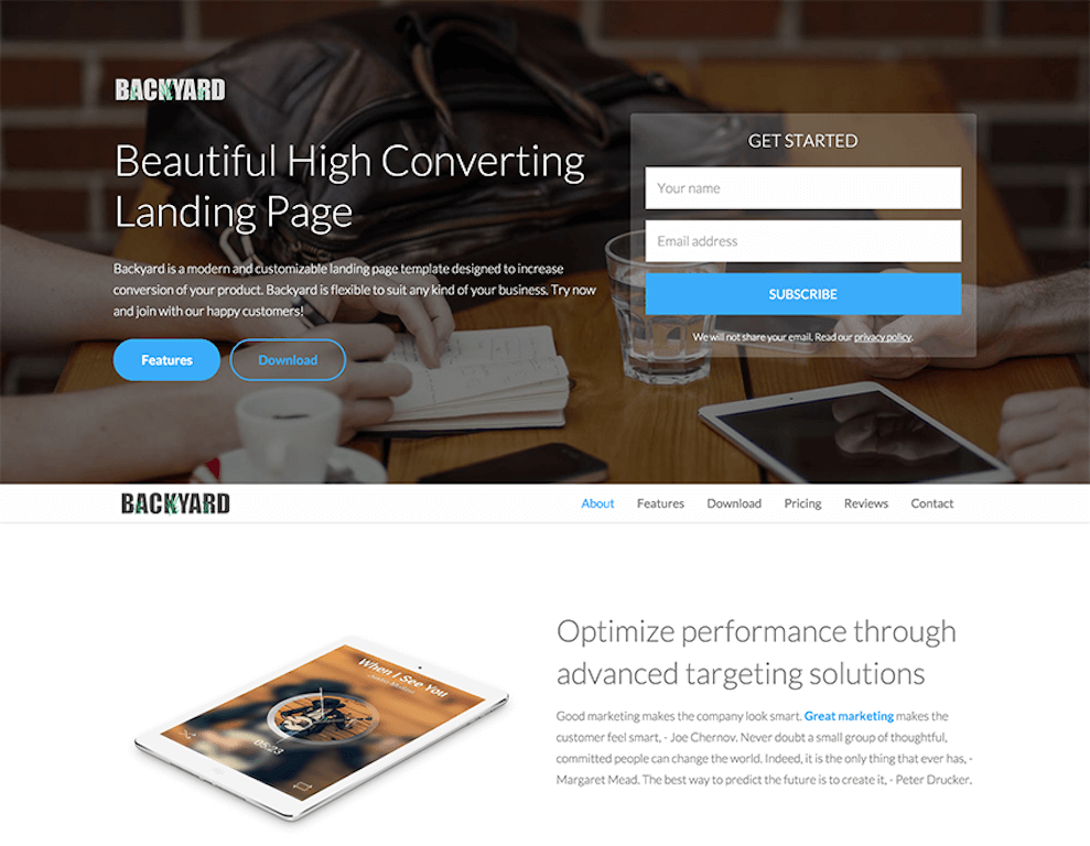 Making A Landing Page Diy Vs Agency Editor Landingi Backyard Landing Page Diy