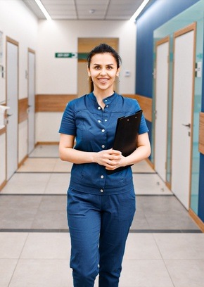 Periodista en plató de televisión