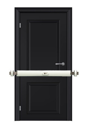 Einfl&uuml;gelt&uuml;re mit wei&szlig;em Balkenschloss