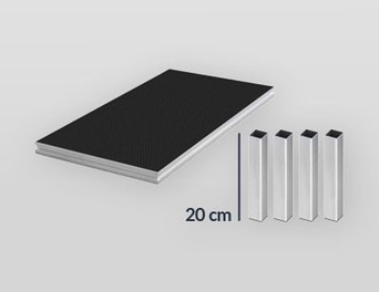 podłoga z podestu scenicznego