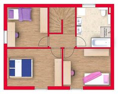 Hellgelbes Mehrfamilienhaus mit Terrasse und Garten
