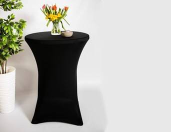 stół koktajlowy z pokrowcem