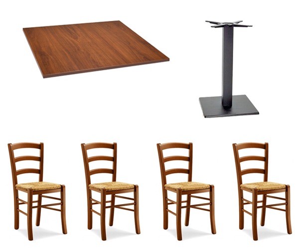 Set sedie Venezia  e tavolo in faggio