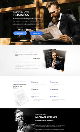 Landing page template