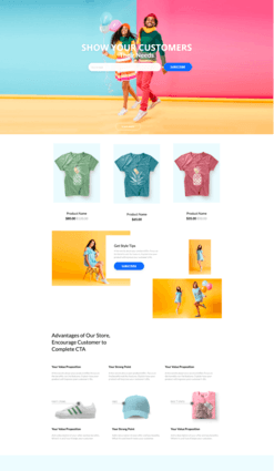 Landing page templates