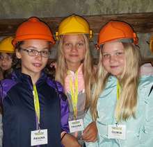 Uczestniczki obozu w kopalni uranu.