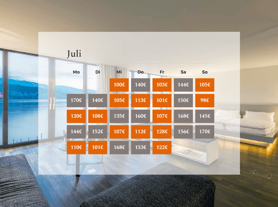 Hotelzimmer mit Aussicht auf See