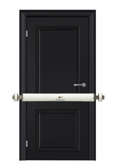 Einfl&uuml;gelt&uuml;re mit wei&szlig;em Balkenschloss