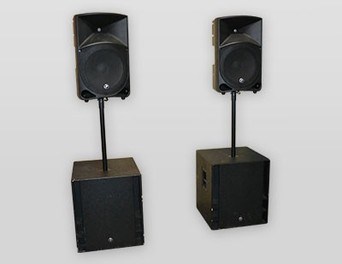 duży zestaw nagłośnieniowy