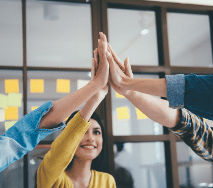 happy people high five 4community.online online community creator