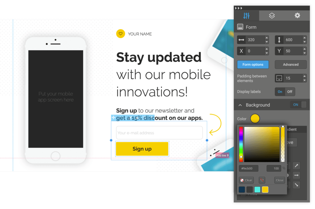 Landing Page Builder + no programming skills required