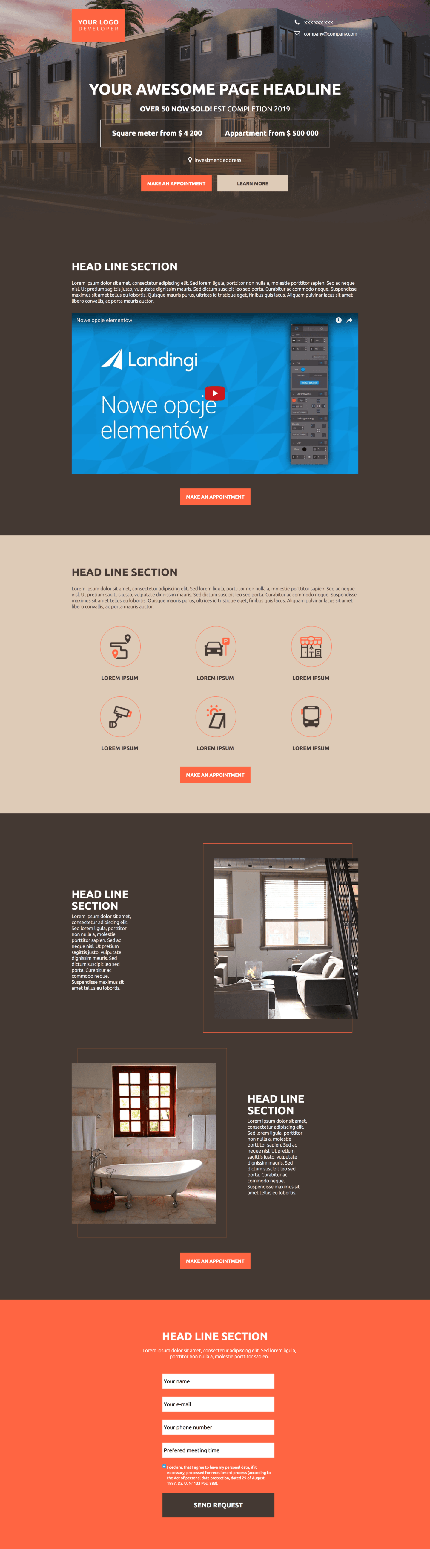 sale page template