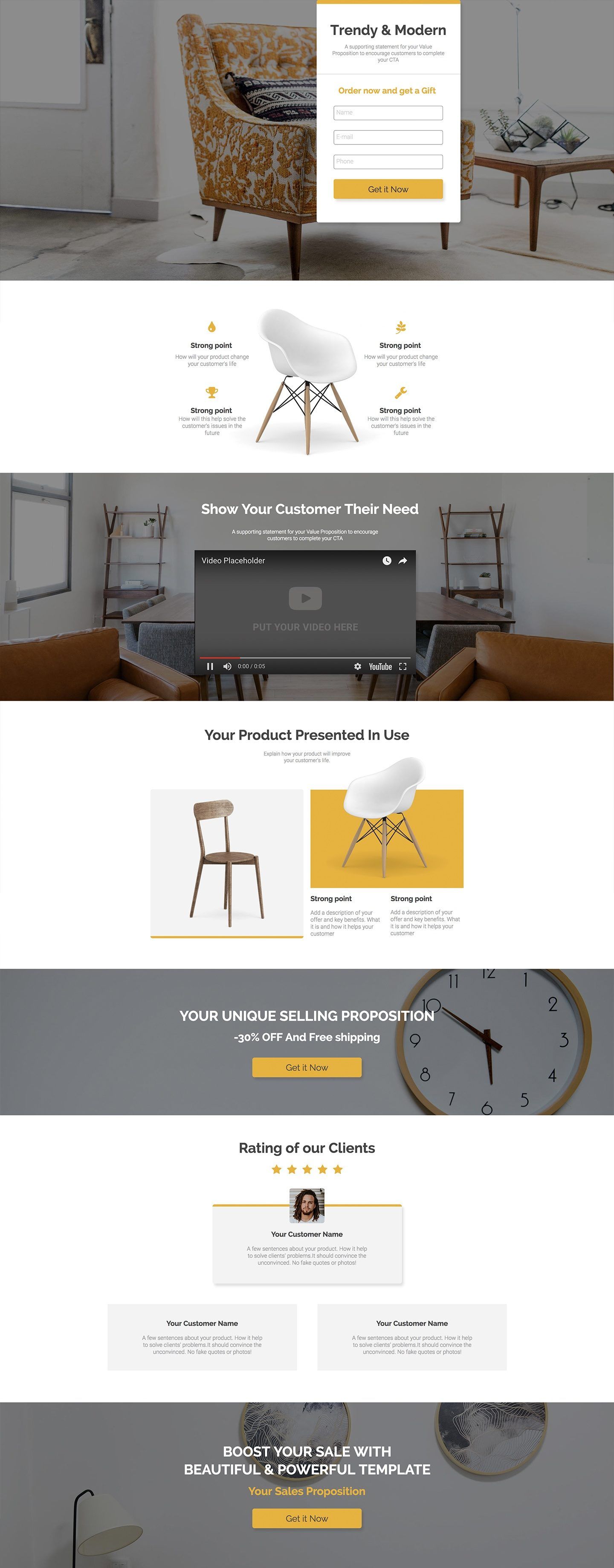 Furniture Sales Landing Page Template Landingi