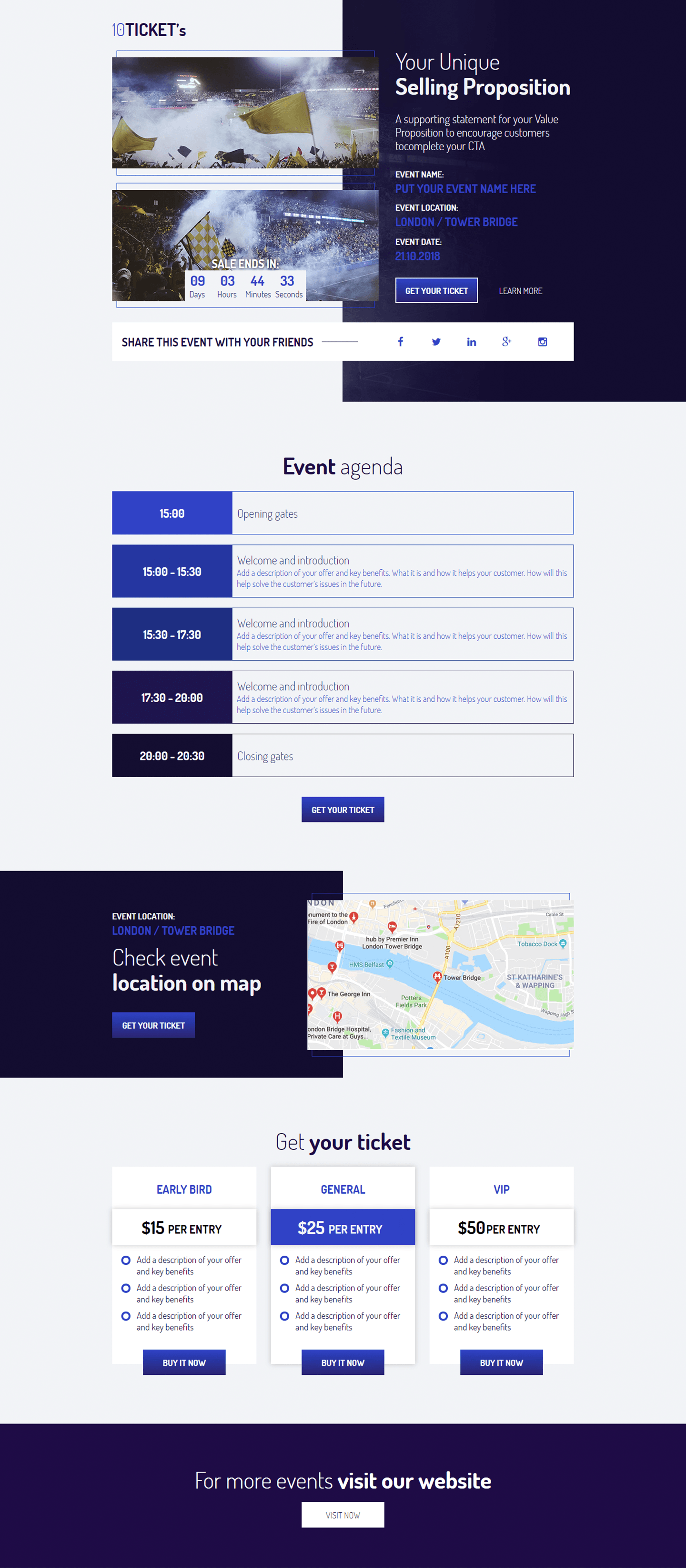 event ticket landing page template landingi event page template