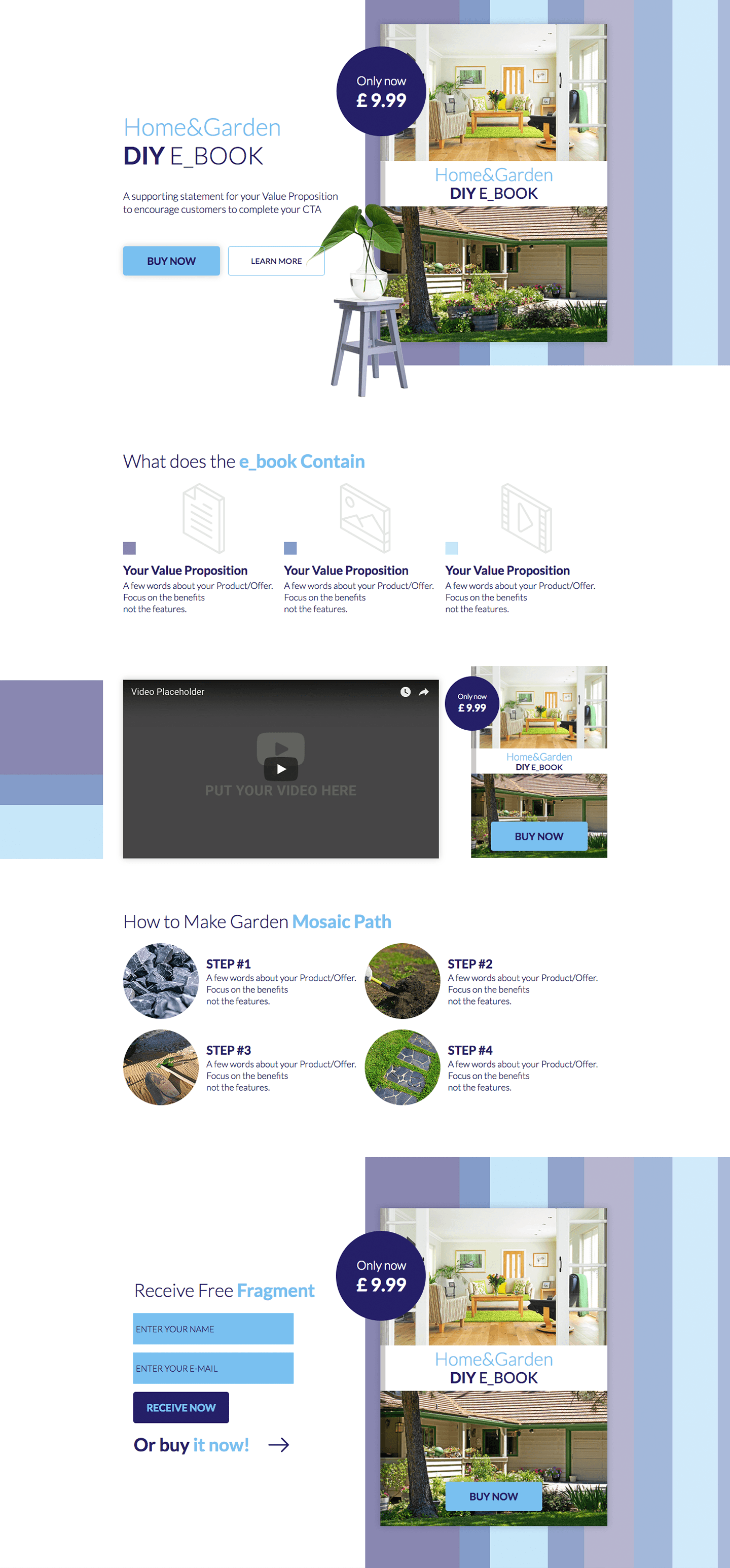 Dyi Home Garden Ebook Landing Page Template Landingi Landing Page Template