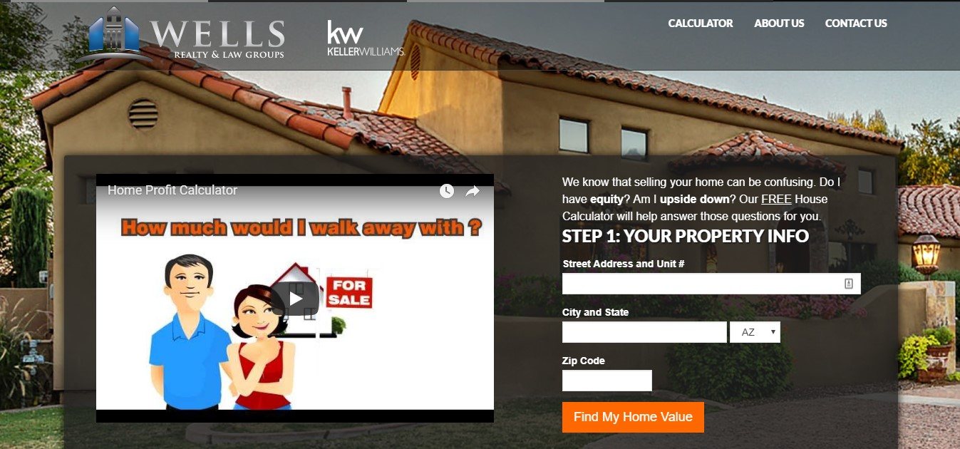 Landing Page Example - Wells Realty & Law Groups Landing Page Example - Wells Realty & Law Groups