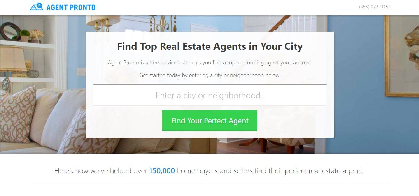 Landing Page Example - Agent Pronto Landing Page Example - Agent Pronto