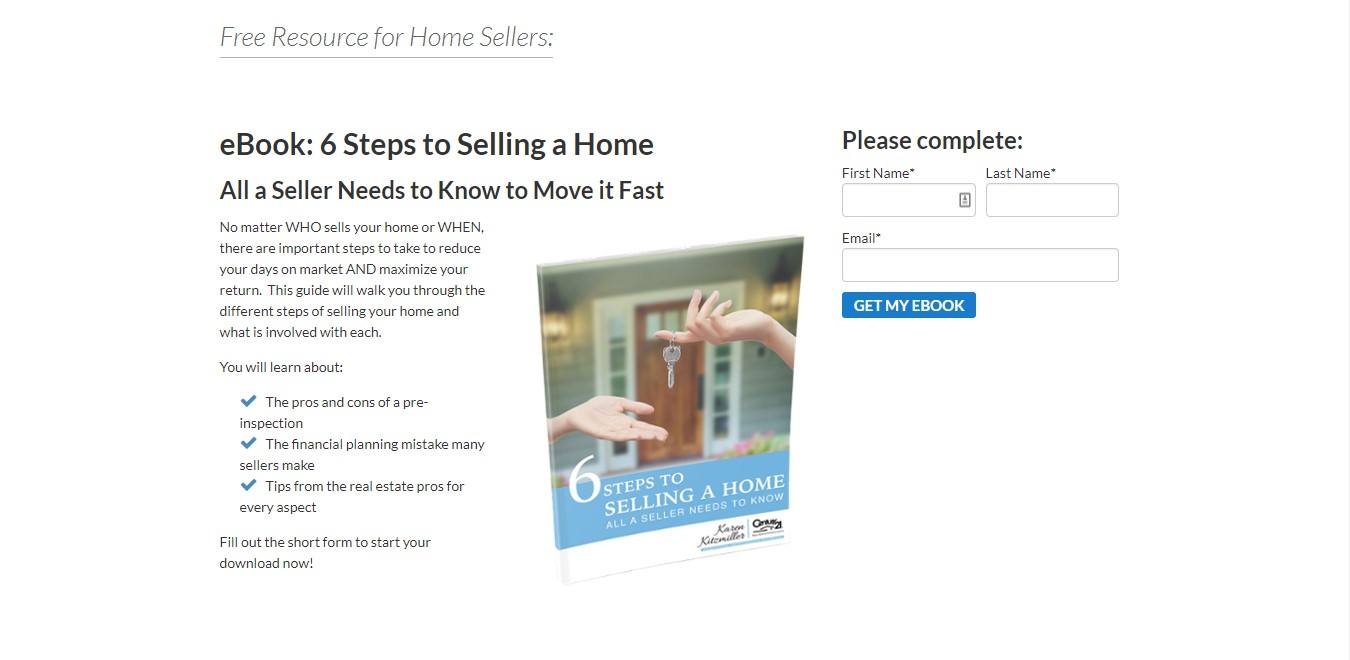 Landing Page Examples - Karen Kitzmiller Landing Page Examples - Karen Kitzmiller