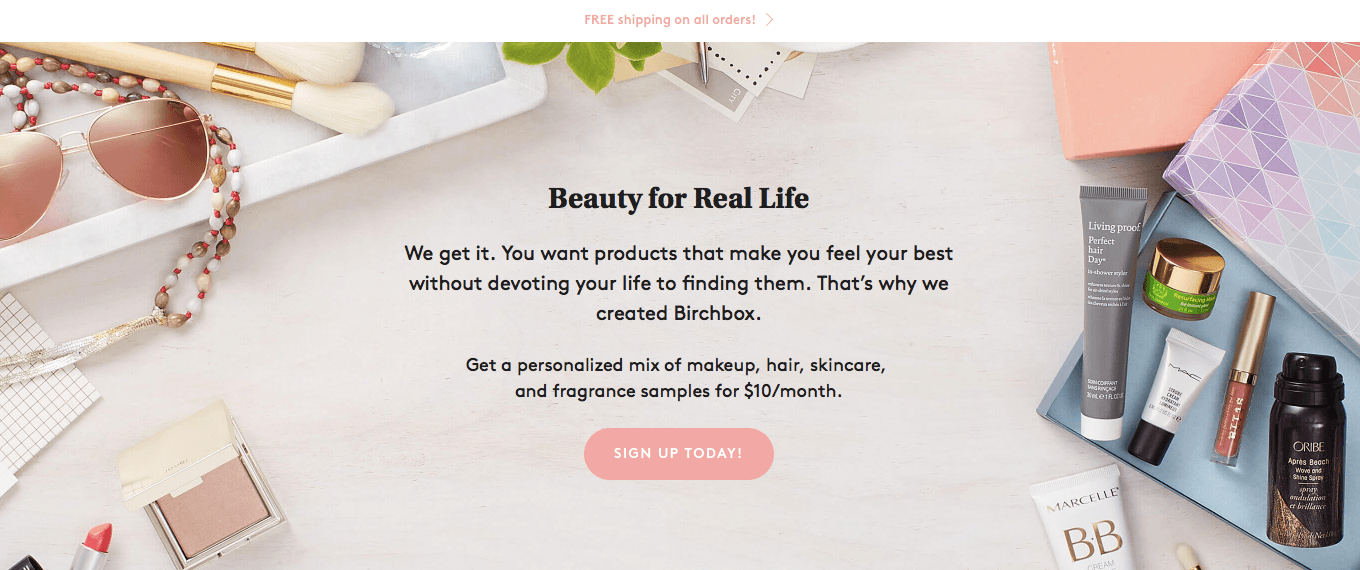Ecommerce Landing Page Example BirchBox Ecommerce Landing Page Example BirchBox
