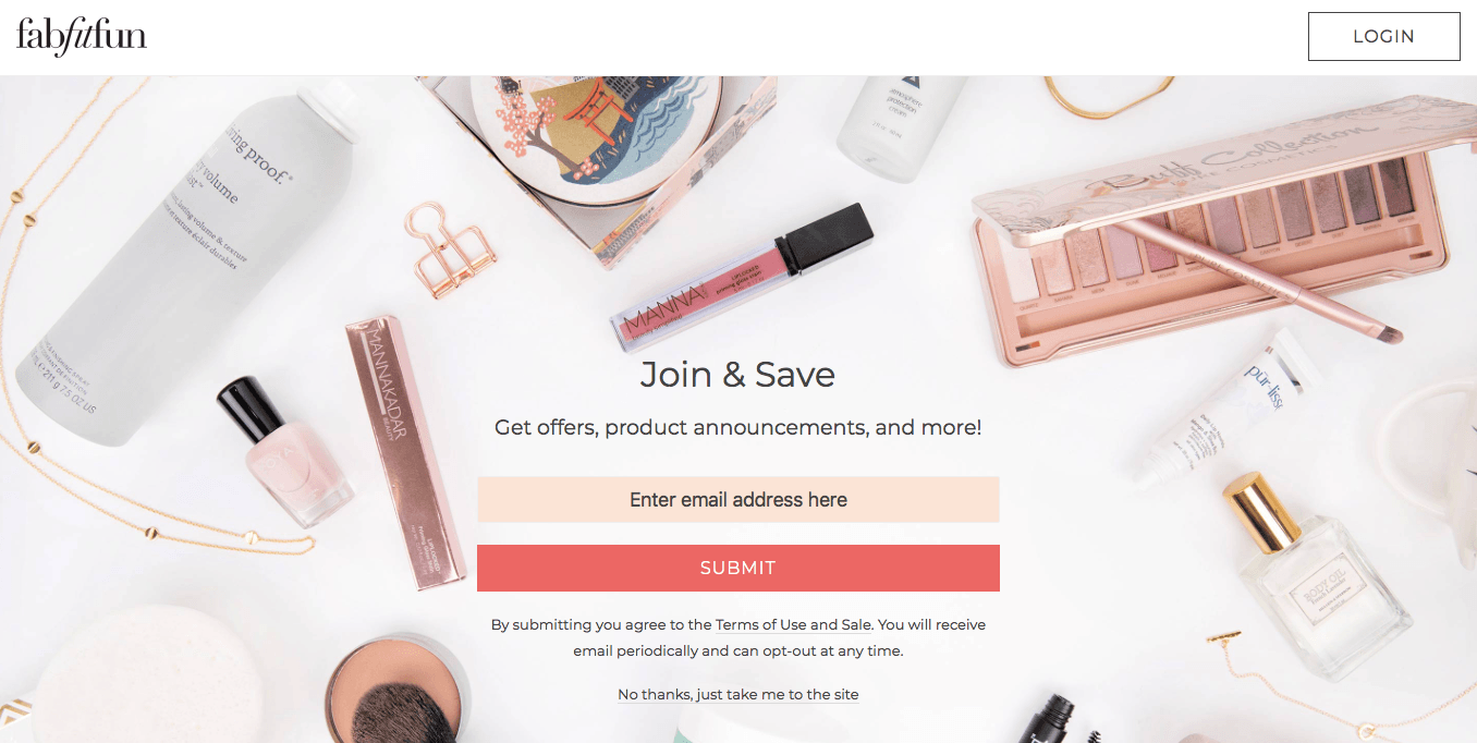 Ecommerce Landing Page Example FabFitFun Ecommerce Landing Page Example FabFitFun
