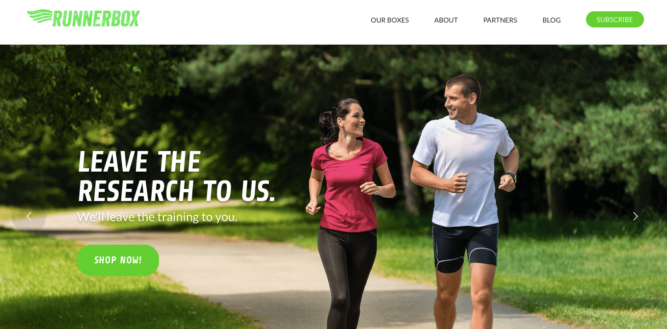 Ecommerce Landing Page Example Runner Box Ecommerce Landing Page Example Runner Box
