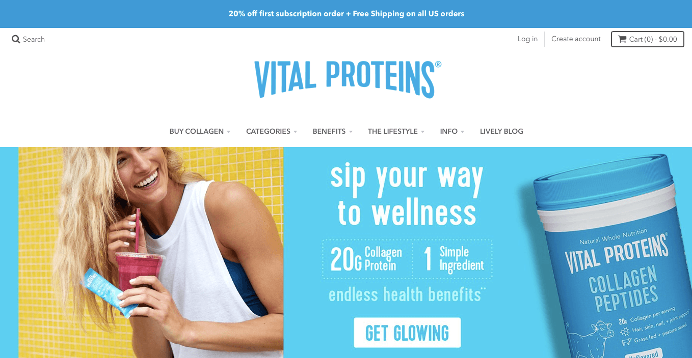 Ecommerce Landing Page Example Vital Proteins Collagen Ecommerce Landing Page Example Vital Proteins Collagen