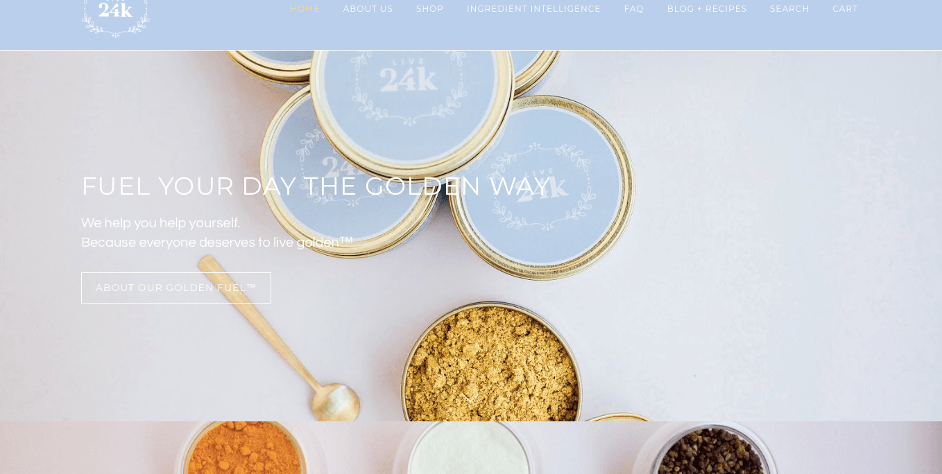Ecommerce Landing Page Example Live 24k Golden Milk Ecommerce Landing Page Example Live 24k Golden Milk