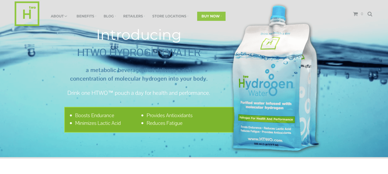 Ecommerce Landing Page Example HTWO Hydrogen Water Ecommerce Landing Page Example HTWO Hydrogen Water