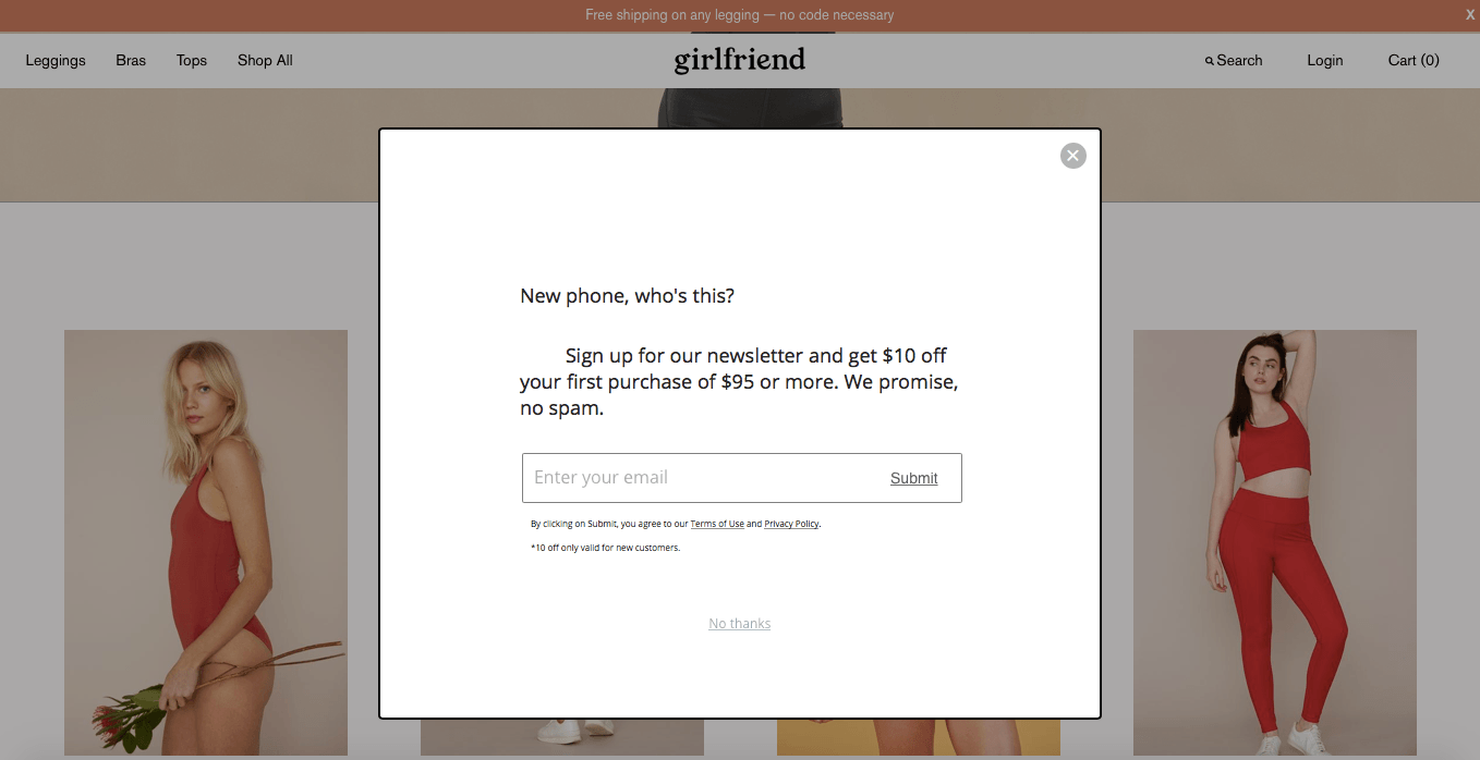 Ecommerce Landing Page Example Girlfriend Collective Ecommerce Landing Page Example Girlfriend Collective