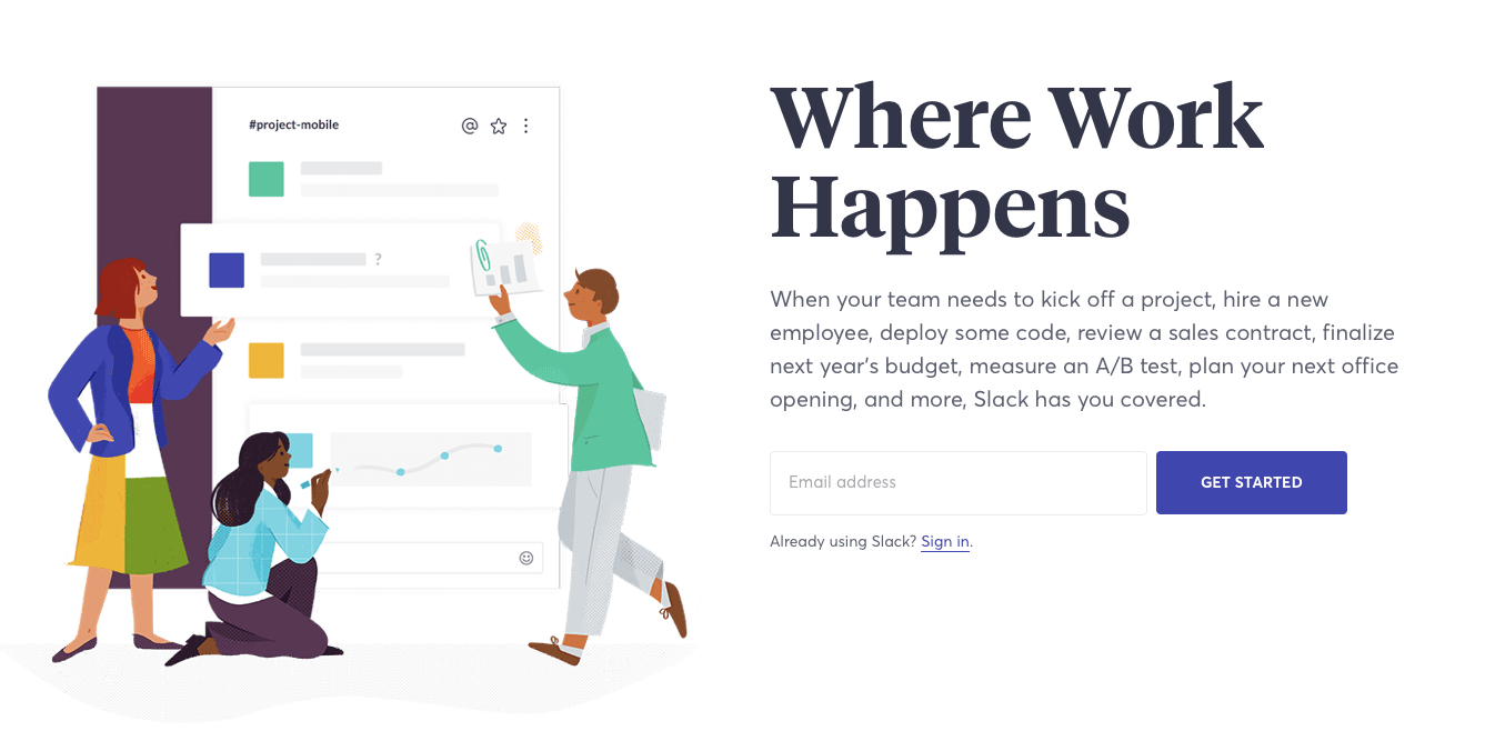 Ecommerce Landing Page Example Slack Ecommerce Landing Page Example Slack