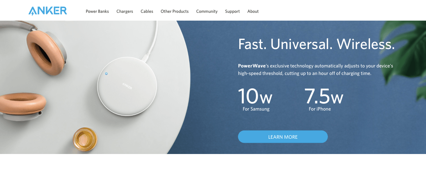 Ecommerce Landing Page Example Anker Powerwave Ecommerce Landing Page Example Anker Powerwave
