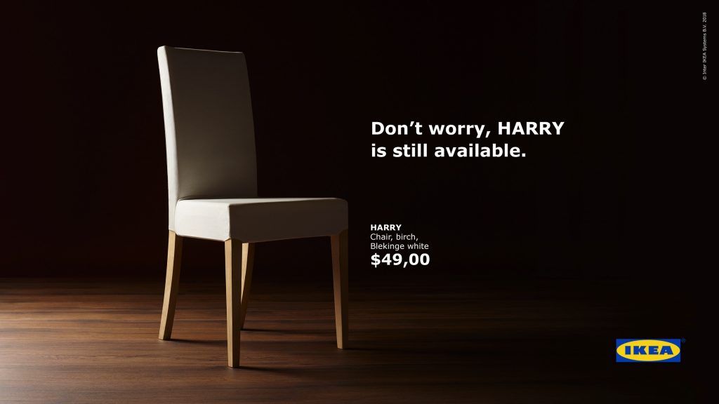 IKEA Harry reklama Reklama IKEA krzesło Harry