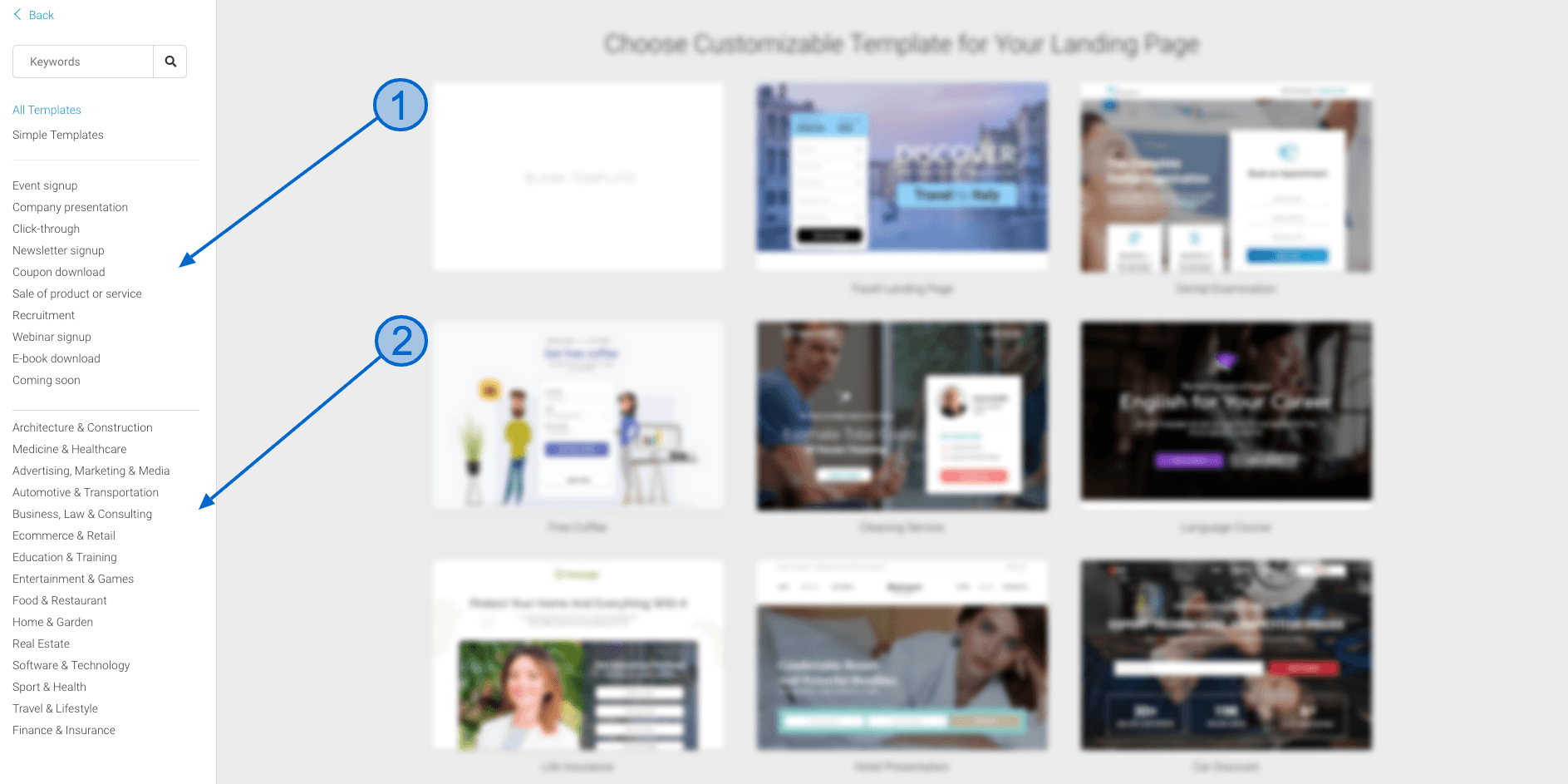 szablony landing page opcje 1 szablony landing page