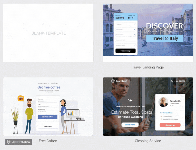 szablony landing page nowy szablony landing page