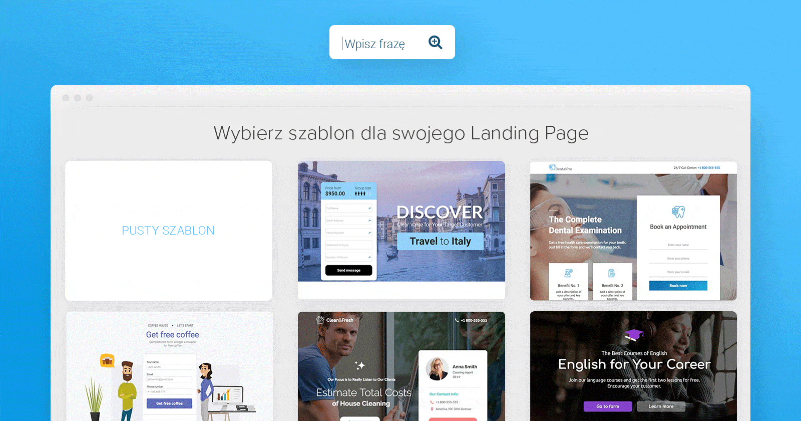 szablony landing page wybor nowy szablony landing page