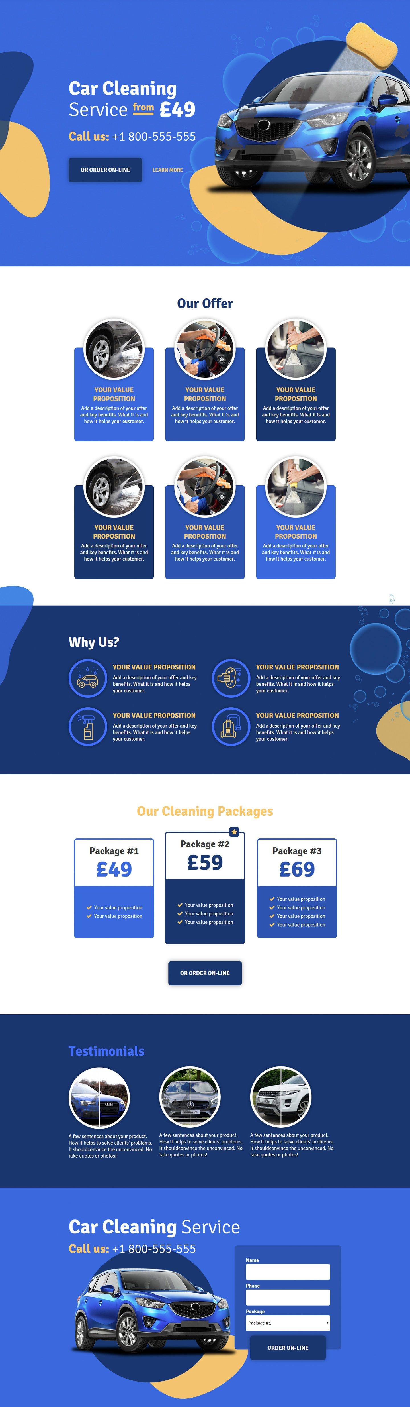 Car Cleaning Services Landingi