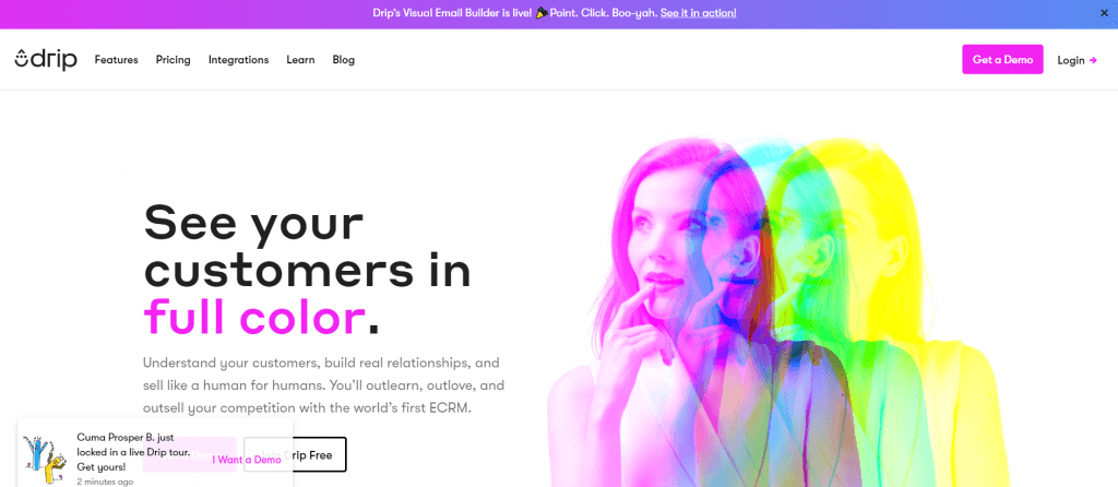 Drip LP Colorful Drip Landing Page