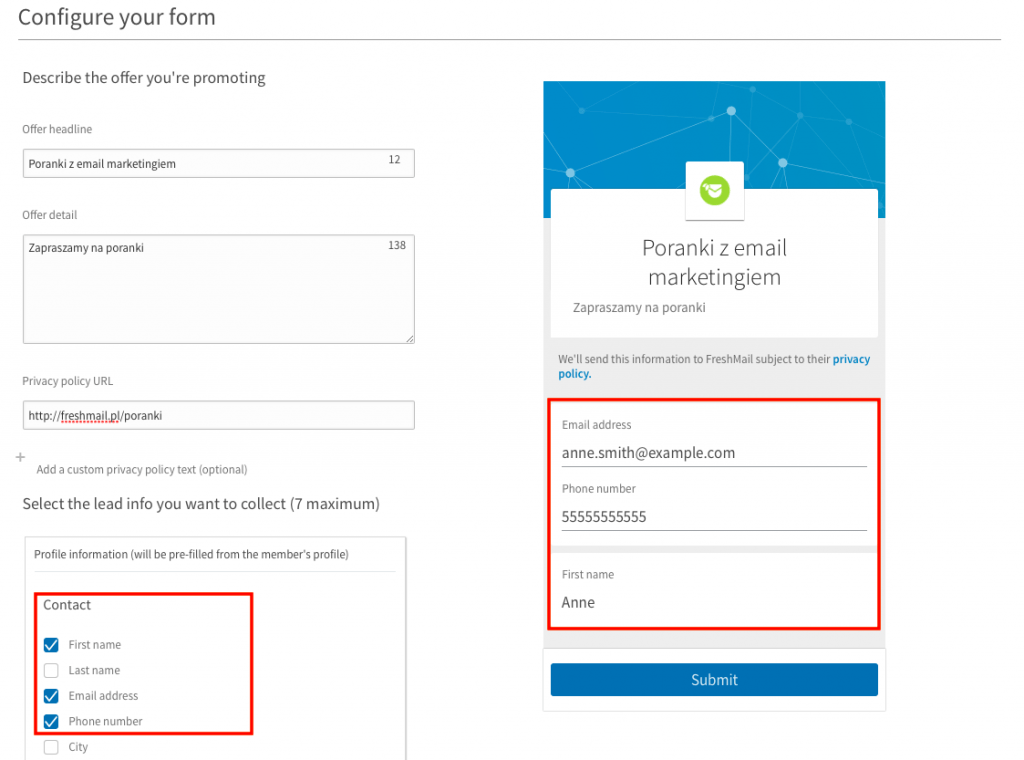 Lead Gen Form proces Lead Gen Form Creating Process