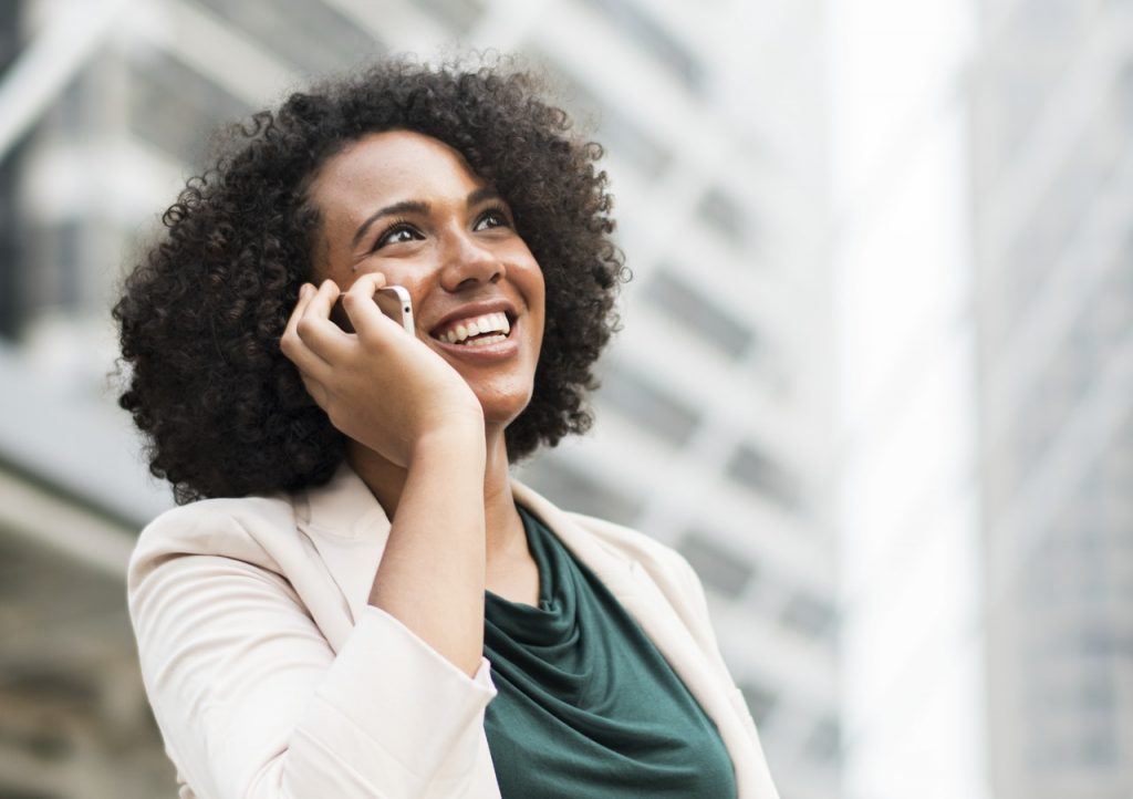 Woman talking Businesswoman talking on the phone
