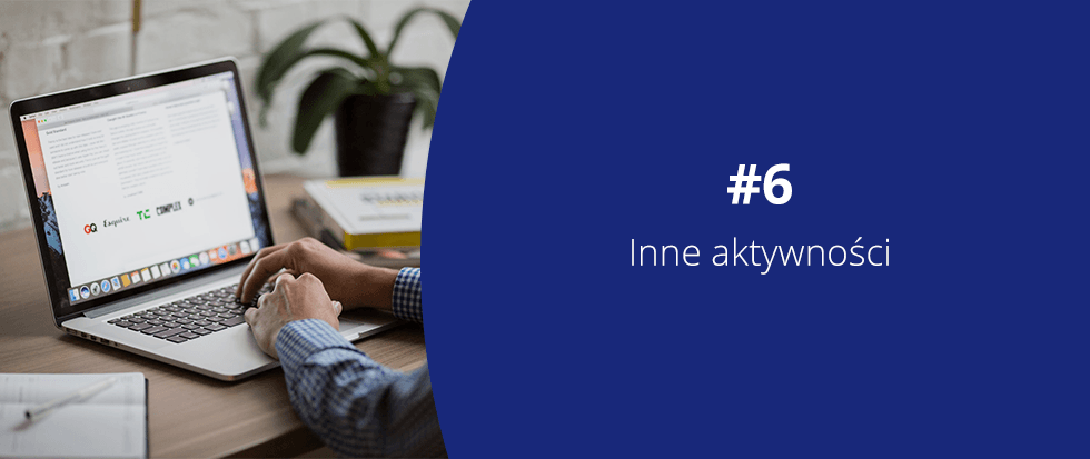 Inne aktywności Sklep internetowy - inne aktywności