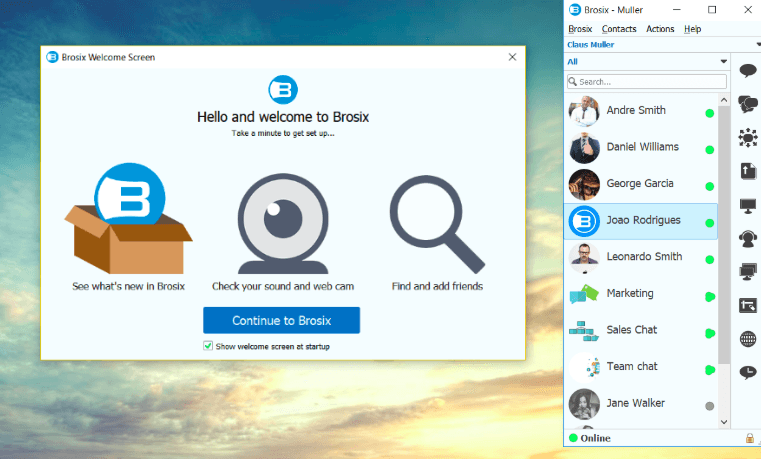 Brosix is a great communication app Brosix's main feature is video calling