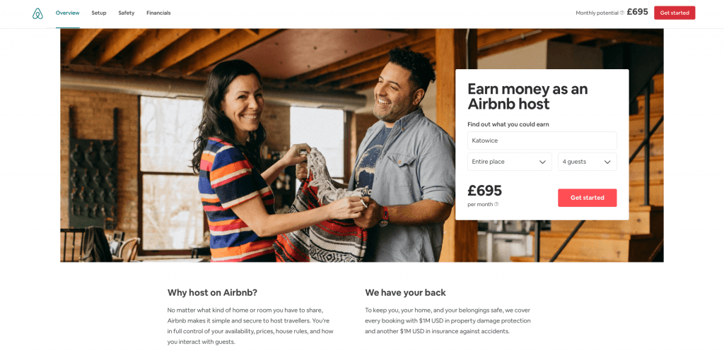 Airbnb CTA Airbnb direct encouraging CTA