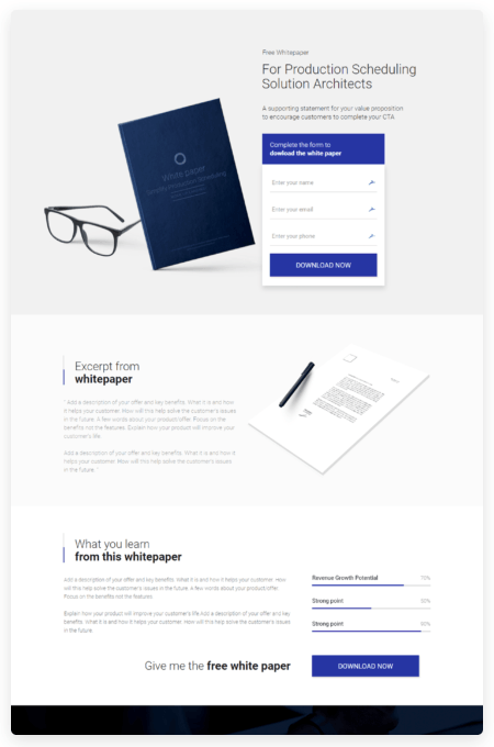 Simple Landing Page Landingi Simple Template