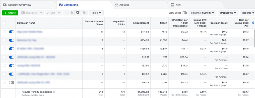 Facebook Ads Report Facebook Advertisement using Report