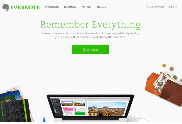 evernote landing page evernote landing page