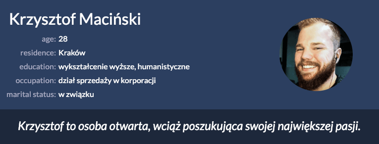 persona marketingowa przykładowa persona marketingowa