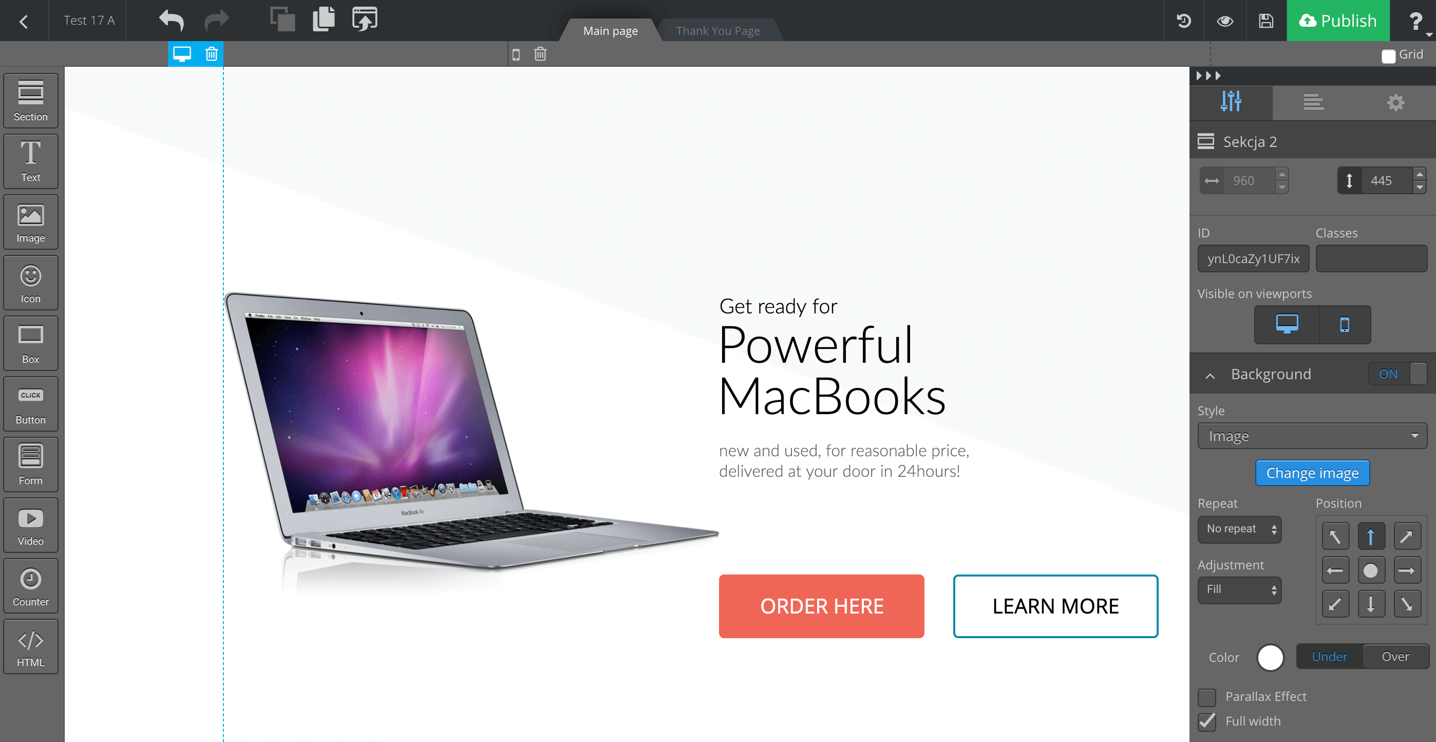 shopify landing pages 3 Landingi editor