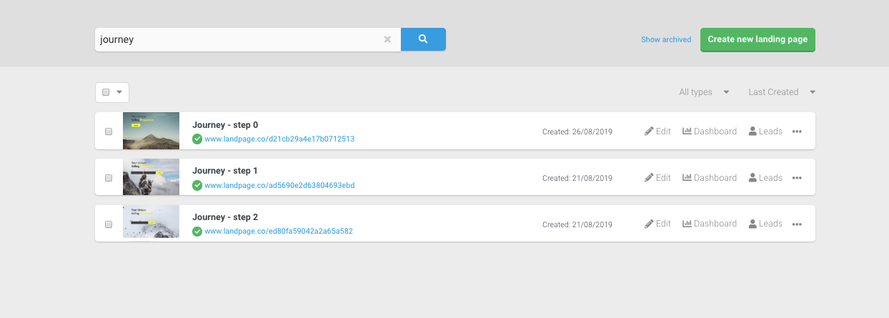 Landingi funnels 1 funnels functionality in Landingi platform