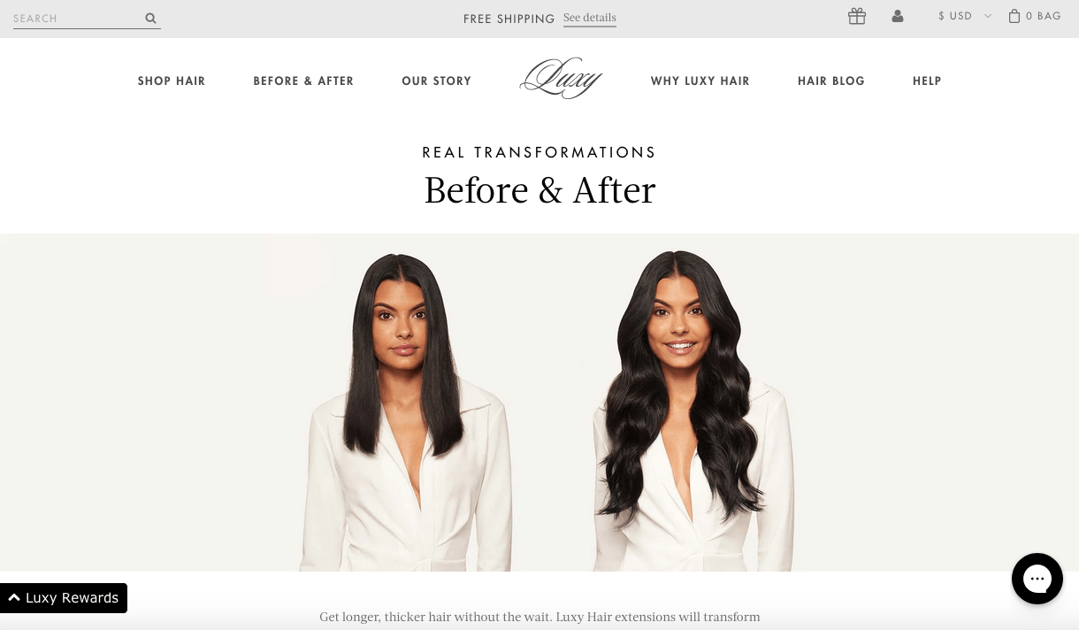 LuxuryHair befor and after LuxuryHair befor and after