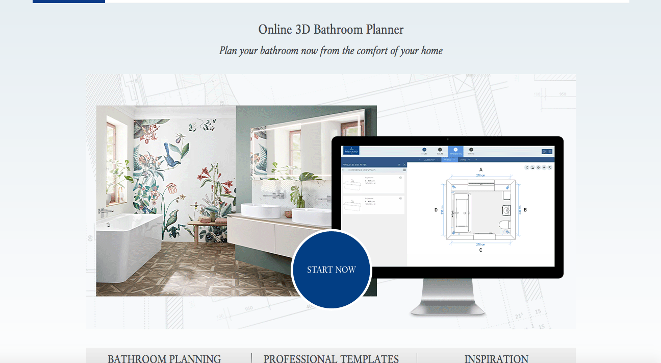 3-D bathroom planner example 3-D bathroom planner example